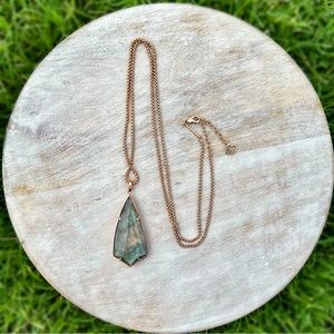 Kendra Scott Carole Long Pendant Necklace in Crystal Grey Illusion